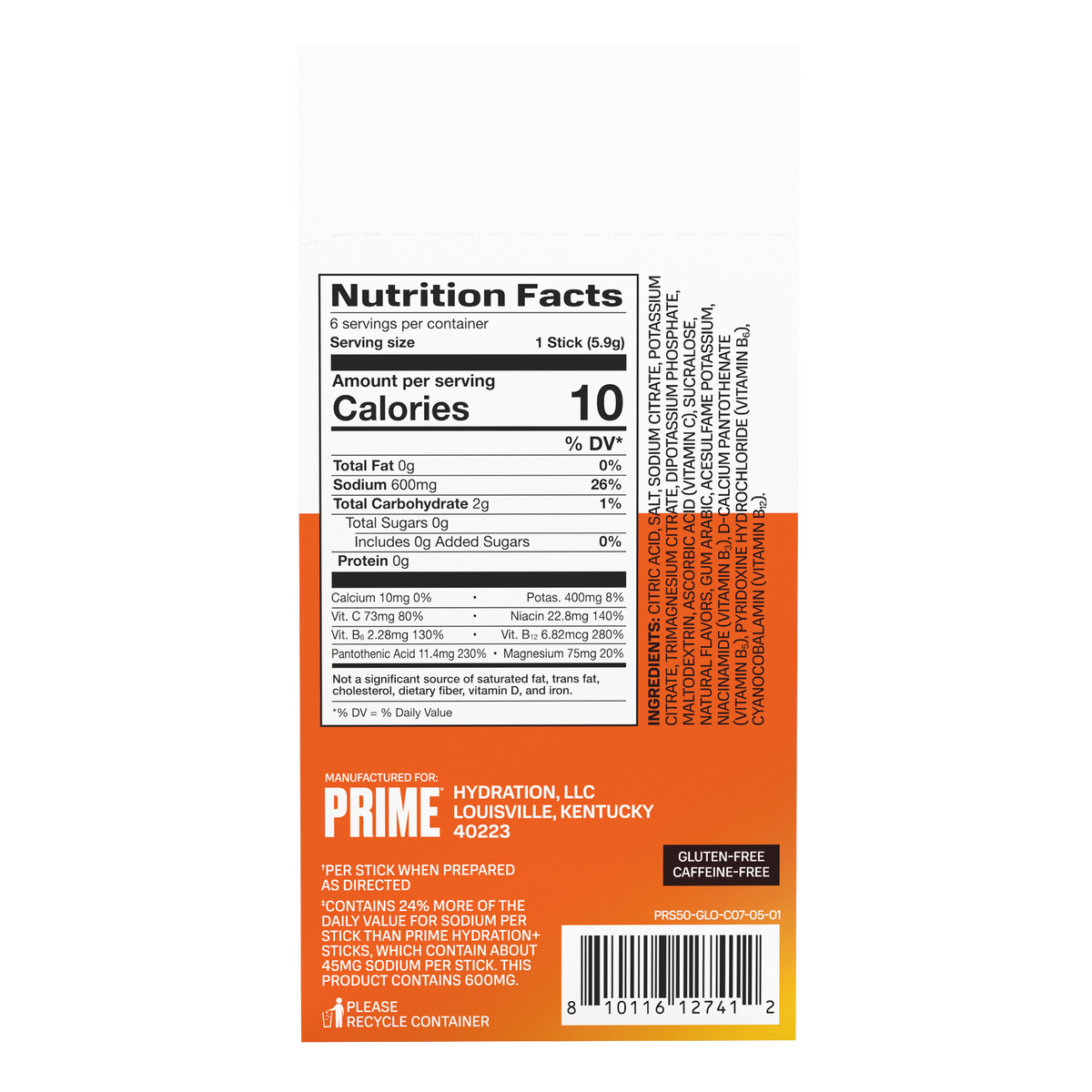 Rapid Rehydration Sticks - Glacier Orange